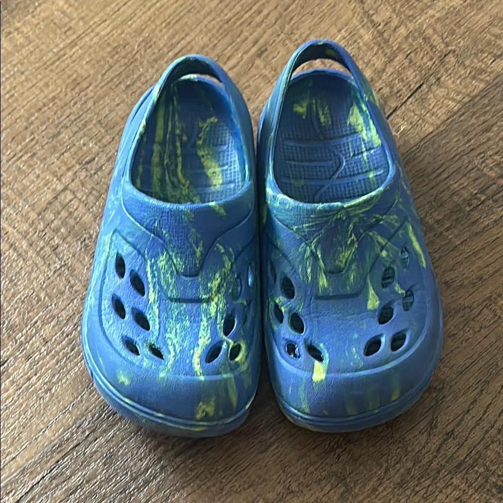 Kids Blue and Green Slip-On Shoes Toddler Boys' Clog Sandal size 11 - Picture 4 of 8